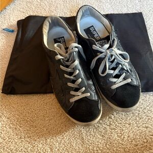 Golden Goose Super-Star Black leather  Sneakers